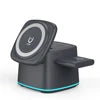 Custom Logo 3 in 1 Cube Foldable Wireless Charger for iPhone Magnetic Portable 15W Fast Charging Stand Desktop Charging Station