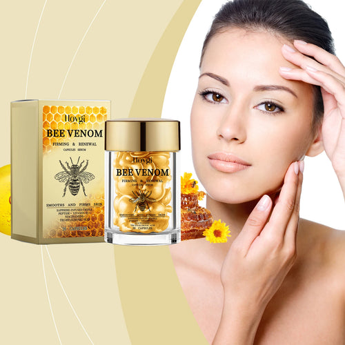 Hoygi Bee Venom Facial Essence Nourishing Moisturizing Capsules Improves Youthful Vitality and Firming Skin Care